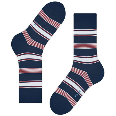 Falke Blue Marina Stripe Socks