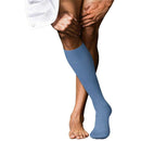 Falke Blue No 6 Finest Merino Wool and Silk Knee High Socks