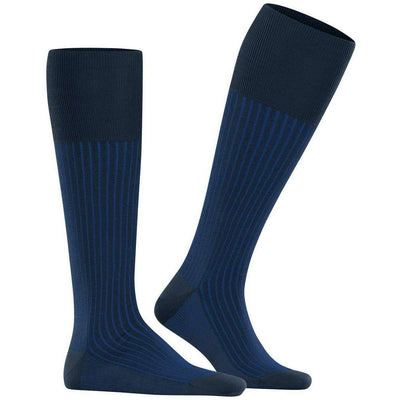 Falke Blue Oxford Stripe Knee High Socks