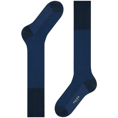 Falke Blue Oxford Stripe Knee High Socks