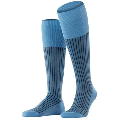 Falke Blue Oxford Stripe Knee High Socks