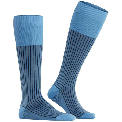 Falke Blue Oxford Stripe Knee High Socks