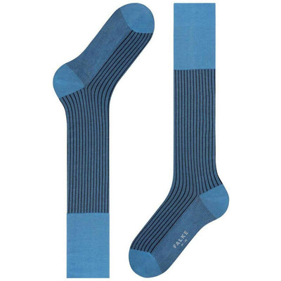 Falke Blue Oxford Stripe Knee High Socks