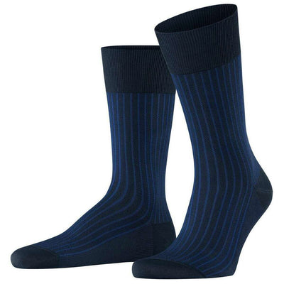 Falke Blue Oxford Stripe Socks