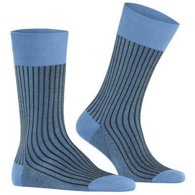 Falke Blue Oxford Stripe Socks