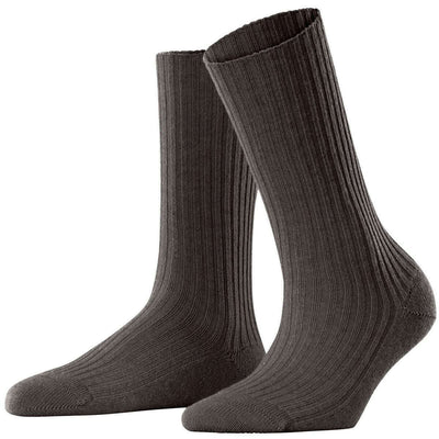 Falke Brown Cosy Wool Boot Socks