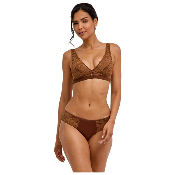 Falke Brown Delicate Touch Triangle Bralette