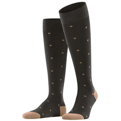 Falke Brown Dot Knee High Socks