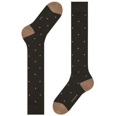 Falke Brown Dot Knee High Socks