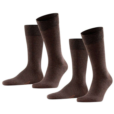 Falke Brown Happy 2 Pack Socks