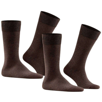 Falke Brown Happy 2 Pack Socks