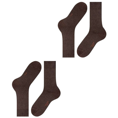 Falke Brown Happy 2 Pack Socks