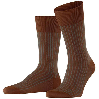 Falke Brown Oxford Stripe Socks