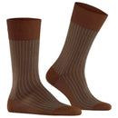 Falke Brown Oxford Stripe Socks