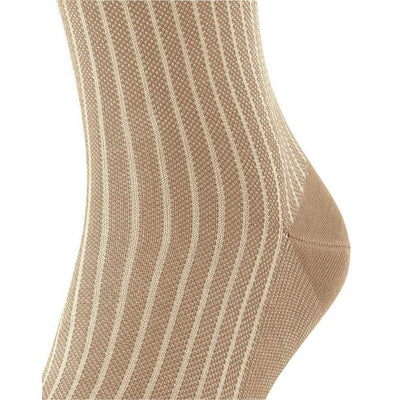 Falke Brown Oxford Stripe Socks