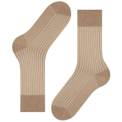 Falke Brown Oxford Stripe Socks