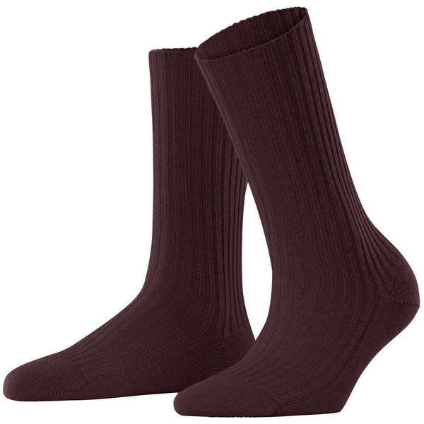 Falke Burgundy Cosy Wool Boot Socks