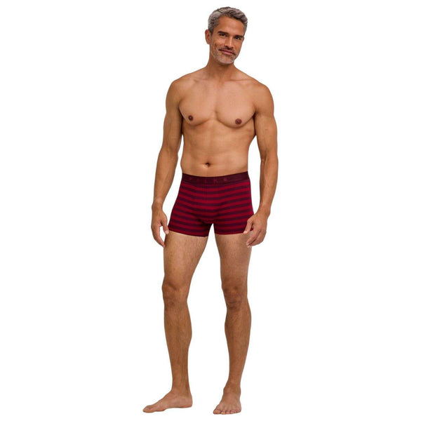 Falke Burgundy Daily Comfort Striped Boxer Brief