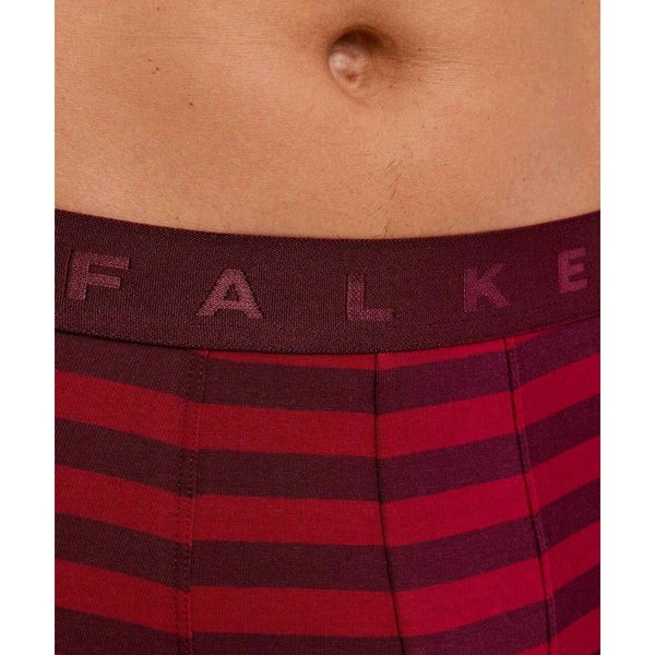 Falke Burgundy Daily Comfort Striped Boxer Brief