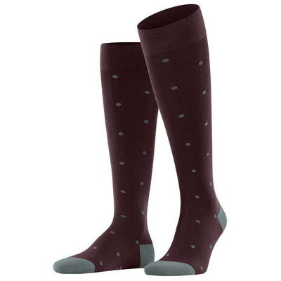 Falke Burgundy Dot Knee High Socks