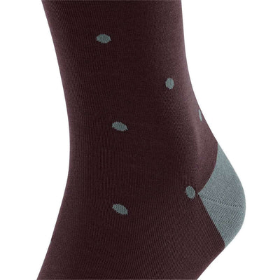 Falke Burgundy Dot Knee High Socks