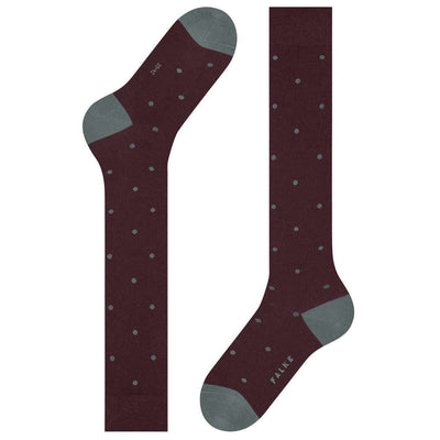 Falke Burgundy Dot Knee High Socks