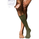 Falke Green No 13 Finest Piuma Cotton Knee High Socks
