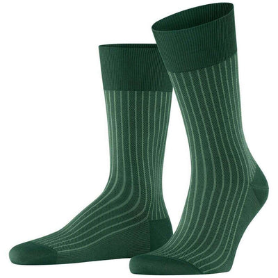 Falke Green Oxford Stripe Socks