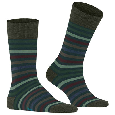Falke Green Tinted Stripe Socks