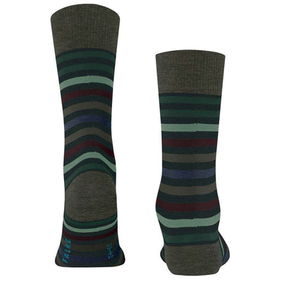 Falke Green Tinted Stripe Socks