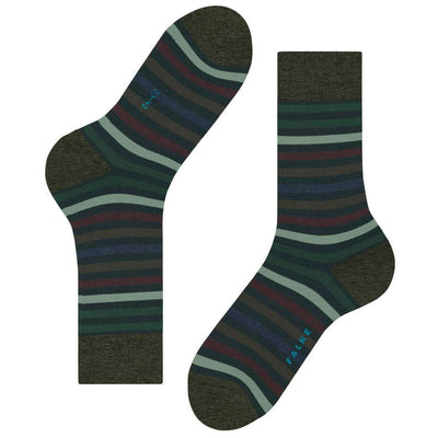 Falke Green Tinted Stripe Socks