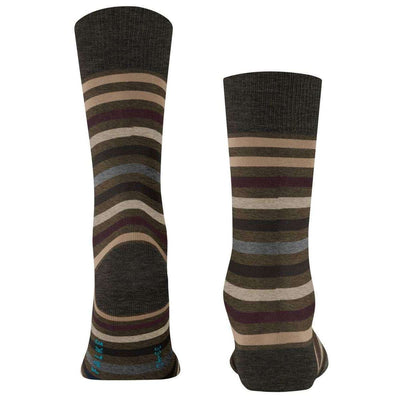 Falke Green Tinted Stripe Socks