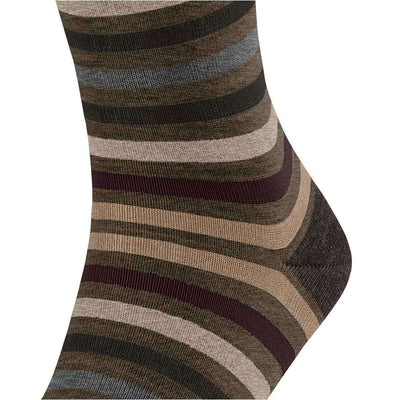 Falke Green Tinted Stripe Socks