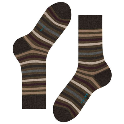 Falke Green Tinted Stripe Socks