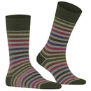 Falke Green Tinted Stripe Socks