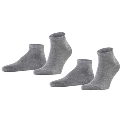 Falke Grey Happy 2 Pack Sneaker Socks