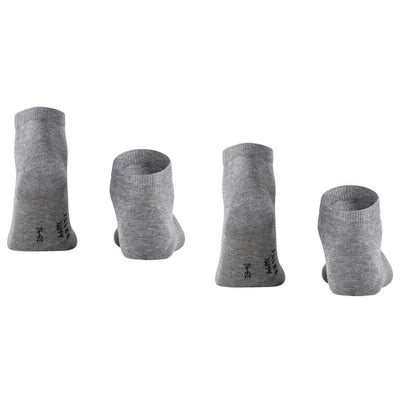 Falke Grey Happy 2 Pack Sneaker Socks