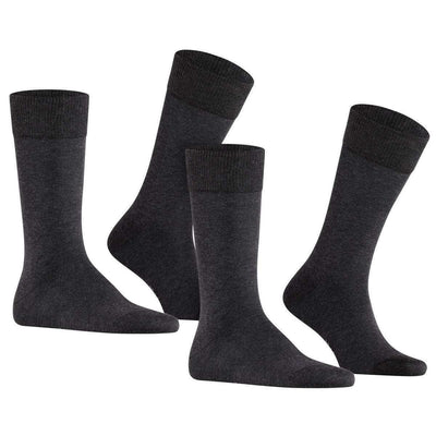 Falke Grey Happy 2 Pack Socks