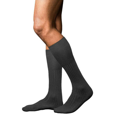 Falke Grey No 13 Finest Piuma Cotton Knee High Socks