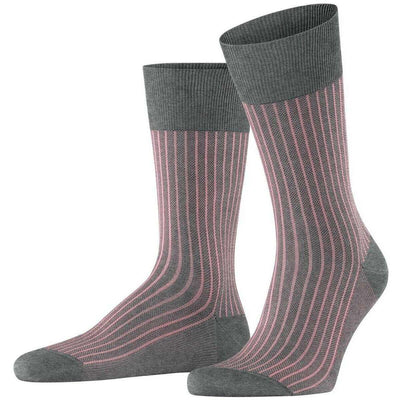 Falke Grey Oxford Stripe Socks