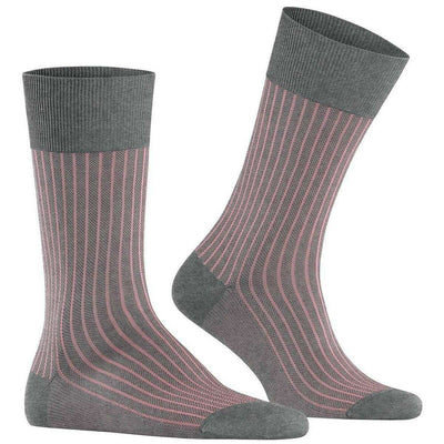 Falke Grey Oxford Stripe Socks