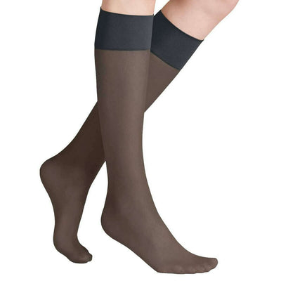 Falke Grey Pure Matt 20 Denier Knee High Tights