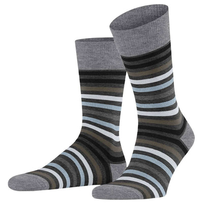 Falke Grey Tinted Stripe Socks