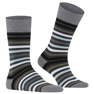 Falke Grey Tinted Stripe Socks
