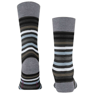 Falke Grey Tinted Stripe Socks