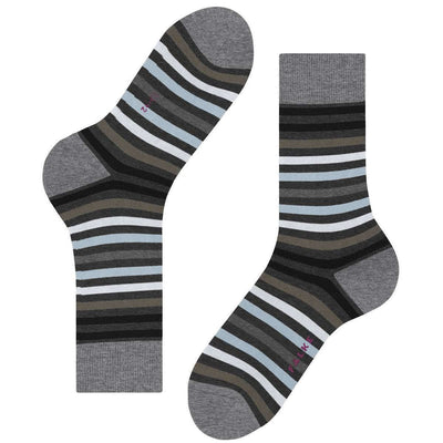 Falke Grey Tinted Stripe Socks