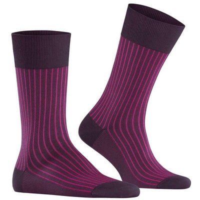 Falke Lilac Oxford Stripe Socks
