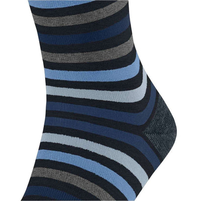 Falke Navy Tinted Stripe Socks