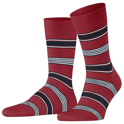 Falke Red Marina Stripe Socks