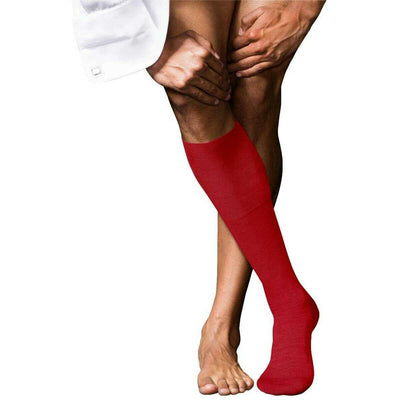 Falke Red No 6 Finest Merino Wool and Silk Knee High Socks